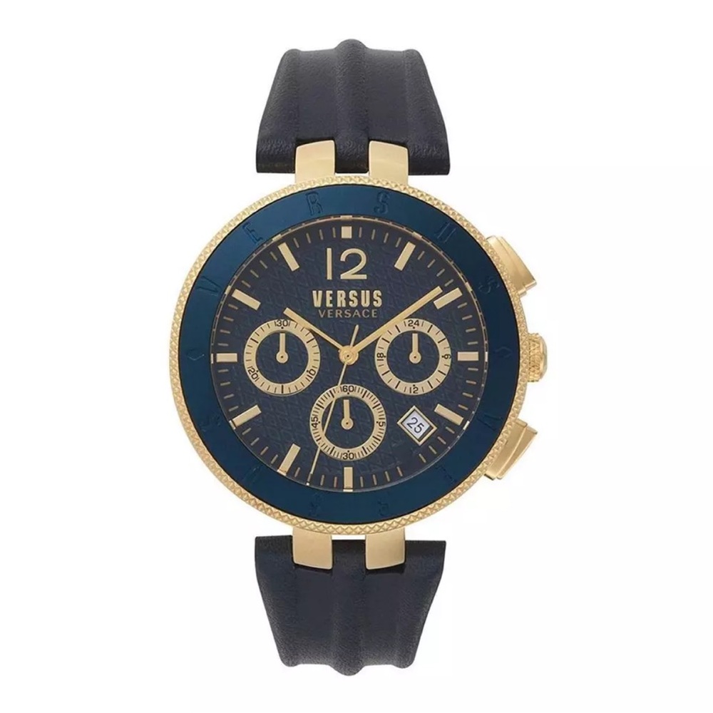 NWT VERSUS MENS WATCH.IN NAVY & GOLD COLOR.